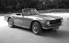 Triumph TR6 classic sportscar in BW